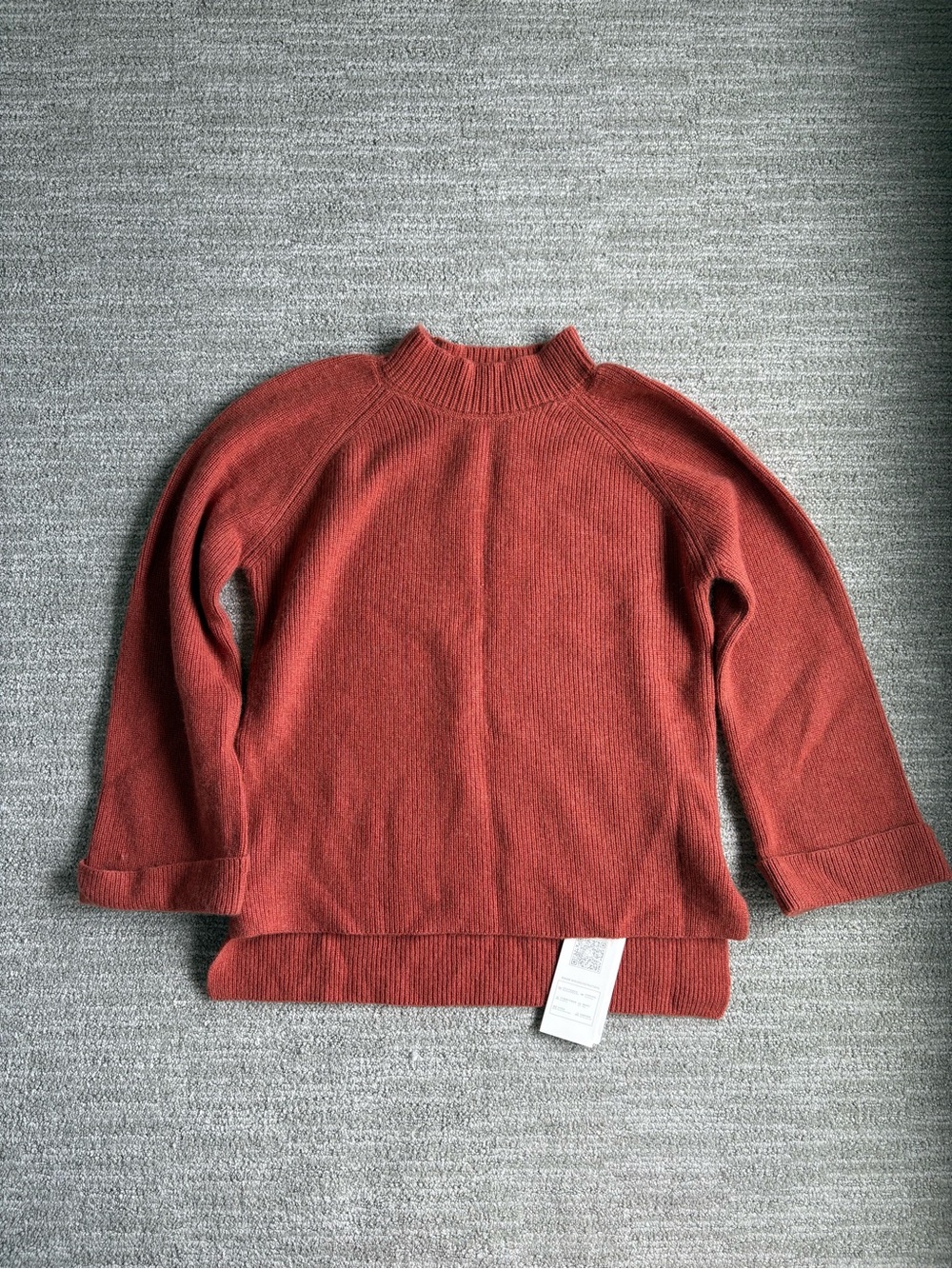 Women’s Rust Crewneck Ribbed Sweater